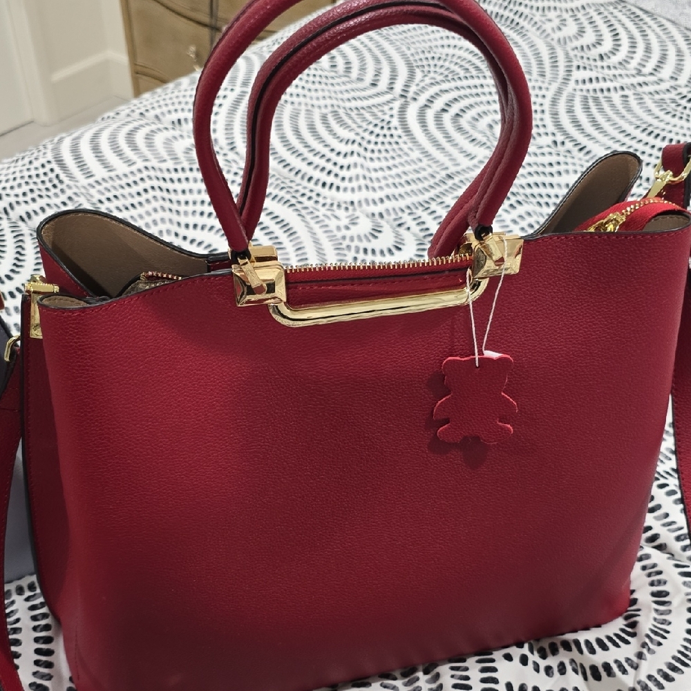 Elegant Handbags One In Dust Blue And One Red